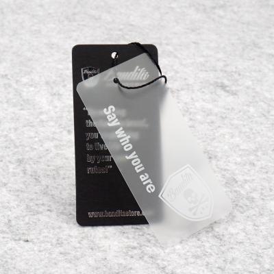 China Viable direct high quality wholesale hot plastic hang tag factory custom clothing hanger tag for sale