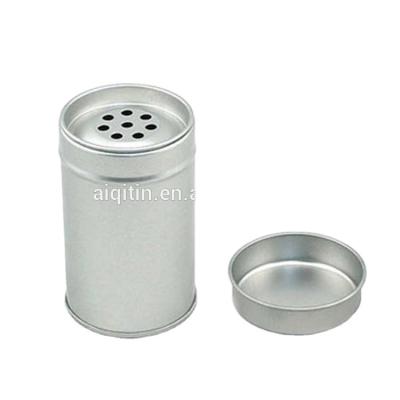 China Wholesale Recycled Materials Metal Spice Tins Small Round Tin Box For Black Pepper for sale