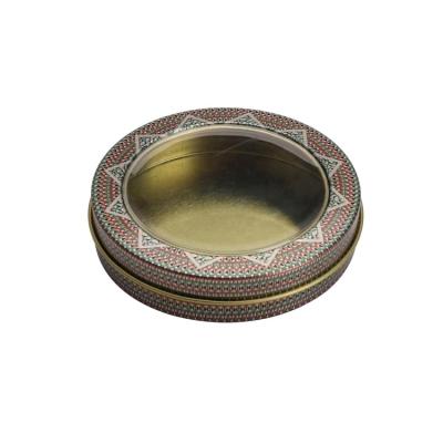 China Recycled Packing Materials Mosquito Coil Tin Box Incense Holder Tin Can for sale