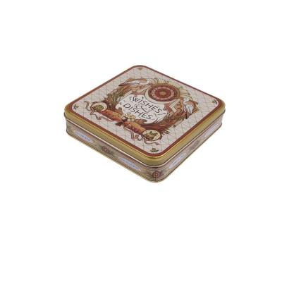 China Recycled Materials Wholesale Custom High Quality Square Food Grade Metal Packaging Tea Tin Box for sale