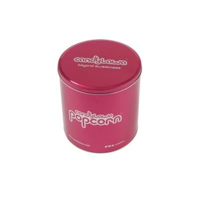 China Recycled Materials 1 Gallon Round Metal Popcorn Canister Box for sale