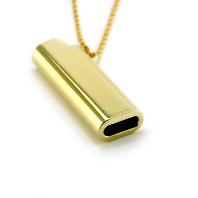 China FASHIONABLE Creative and Fashionable Harajuku, Japan Men's Case Lighter Set Decorative 18K Necklace Pendant Pendant for sale