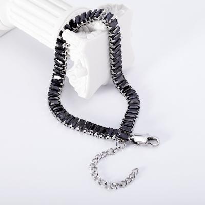 China High Quality Men's Cubic Zirconia Stainless Steel Tennis Chain Necklace Custom Made for sale