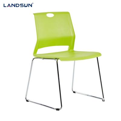 China Office Visitor Revolving Chair Stacking Chair Plastic Guest Meeting Room Furniture Conference Chair for sale