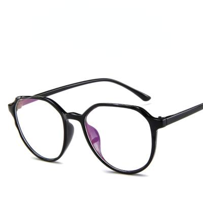 China Irregular Glass Frame Cat Eye Glasses Frame Retro Cat Eye Mirror Trend Frame New Fashion Flat Large for sale