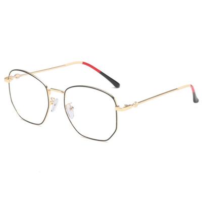 China Retro Metal Anti-Blue-Ray Fashion Multicolor Irregular Oval Glasses Unisex Optical Glasses for sale