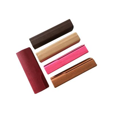 China Fashion Luxury Handmade Square Anti-Pressure High Grade Wood Grain Glasses Case Handmade Glass Box Case Printinglogo for sale