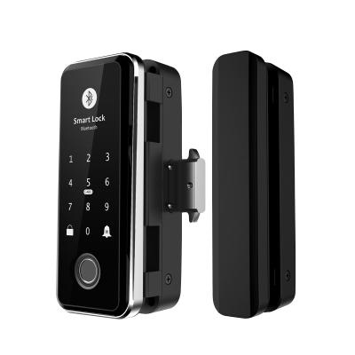 China TTlock High Security G6S Digital Apartment Door Lock Cell Phone Glass Remote Control Smart Glass Fingerprint Password Card APP TTlock Door Lock for sale