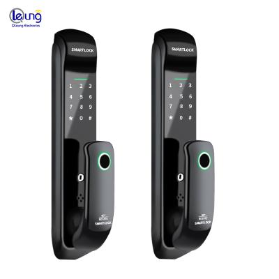 China Door Smart Home Door Lock Standalone Version Digital Fingerprint Password Master Card Wooden Electronic Smart Door Lock for sale