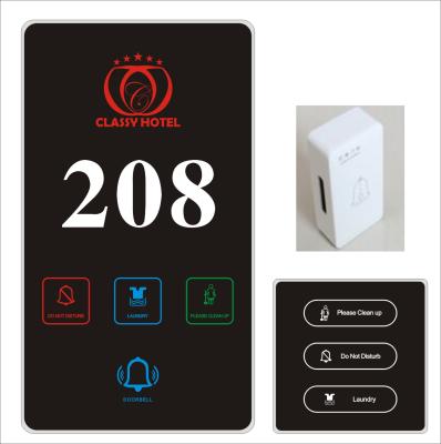 China Factory Price Hotel Door Plate Room Number LED Modern DND Wall Panel Doorplate Signs for sale