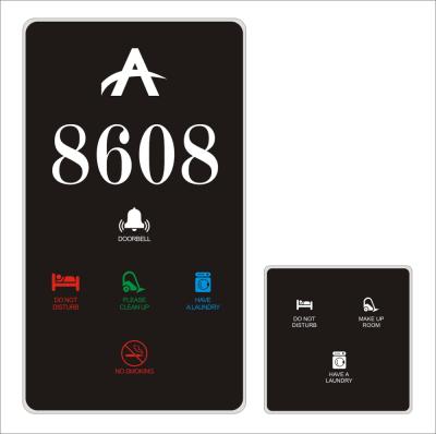 China Hotel apartment LED room number door plate dnd switch light key switch WALL hotel door plate electronic switch for sale