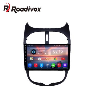 China GPS 2 Din Android Car Gps Navigation Car Radio Multimedia Stereo Radio 10.0 Video DVD Player 10.0 For Peugeot 206 2000-2016 for sale