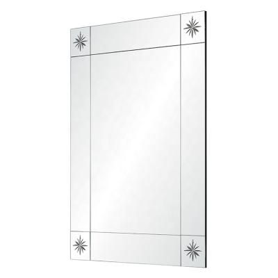 China Silver Clear Hot Sale Rectangular Non Beveled Mirror Framed Mirror For Bathroom for sale