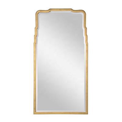 China Handcrafted Unique Bottle Shape Decoration Frame Bedroom Dressing Mirror Golden for sale