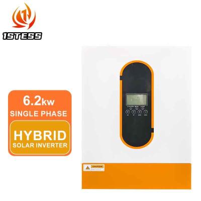 China Pure Sine Wave 6.2KW Inverter híbrido 48V MPPT Modo de carregamento On/Off Grid Inverter solar híbrido à venda