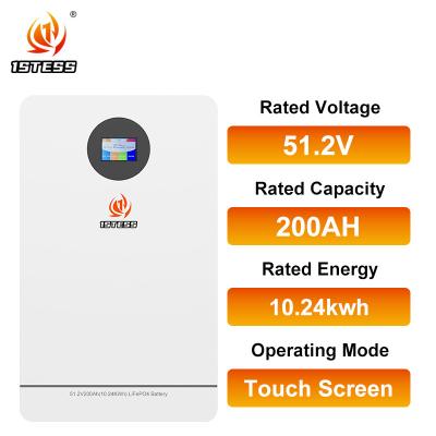 Chine 51.2V 200Ah 10.24kwh Système de batterie solaire de stockage d'énergie pour la maison avec une longue durée de vie à vendre