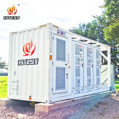 China 40ft Containerized Battery Energy Storage System Outdoor 1MWh 2MWh 3MWh LiFePO4 Battery On Grid Storage System for sale