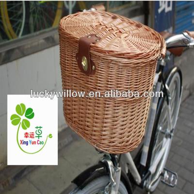 China Graceful Wicker Folding Bicycle Wicker Basket for sale