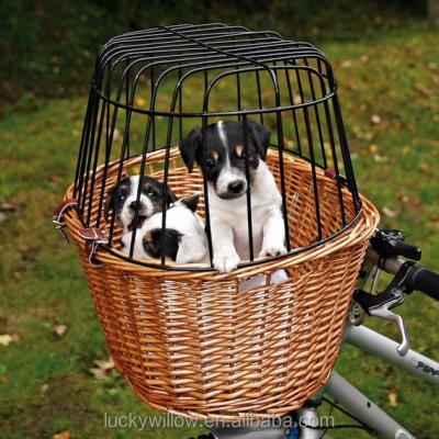 China New Design High Quality Purely Natural Dog Bicycle Basket for sale