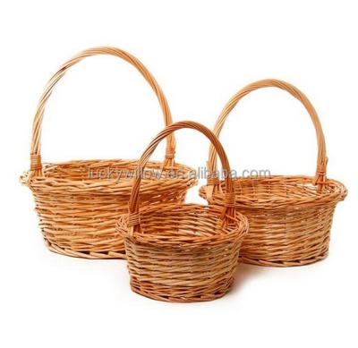 China Willow Sustainable Material Cheap Wooden Wicker Fruit Basket for sale