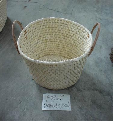 China Lucky Weave Wholesale viable make corn husk weave basket corn husk rope basket for sale