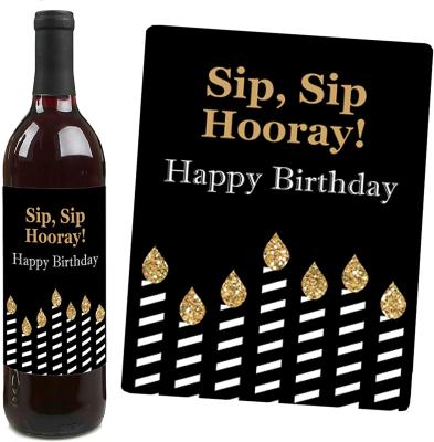 China Custom Made Luxury Waterproof Wedding Red Wine Self Adhesive Textured Beer Bottle Logo Label Sticker Roll for sale