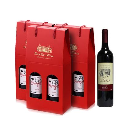 China Free Materials Design Logo Bottle Red Wine Corrugated Wine Glass Recycled Custom Paper Packaging Gift Box For Wine for sale