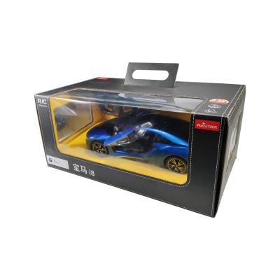 China Recycled Materials Luxury Toy Car Remote Gift Set With Window Display Box Child Toy Packaging Box Empty Cardboard Box With Handle for sale