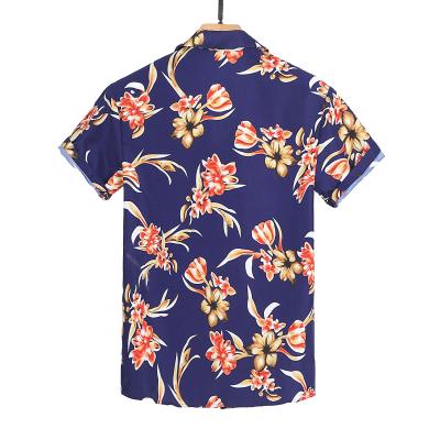 China High Quality Luxury Polyester Summer Beach Designer Anti-Shrink Hot Selling Casual Shirt For Men for sale