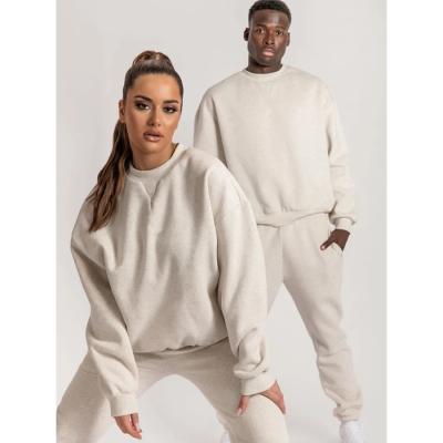 China Plus Size Logo Women Causal Custom Made 2 Two Piece Clothing Crop Hoodies And Joggers Oversized Sets For Ladies for sale