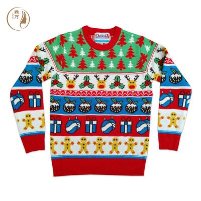 China Anti-Wrinkle Ladies Knitted Christmas Sweater 100% Acrylic Customs Lead Lightweight Ugly Christmas Sweater Knitting Patterns for sale