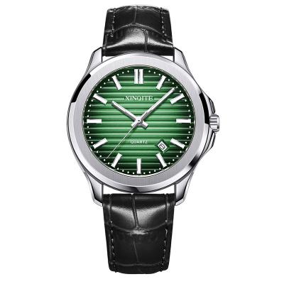 China Green men's luxury automatic mechanical watch new arrival date water resistant quartz sport genuine leather steel watch for men for sale