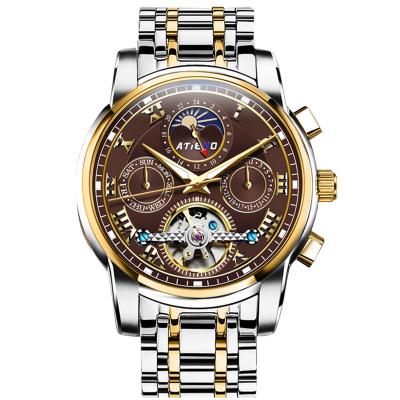 China Hot Sale Atieno Tourbillion Luxury High Quality Sapphire Glass Men Automatic Date Watch for sale