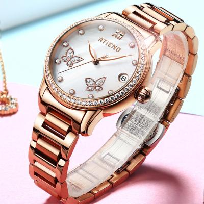 China Automatic Date Fashion Lady Watches Japan Miyota Women's Diamond Business Ladies Automatic Wrist Watch for sale