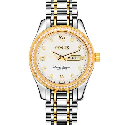 China The Automatic Date Business Women Luxury Watch Fashion Casual Dress Waterproof Crystal Ladies Automatic Watch for sale