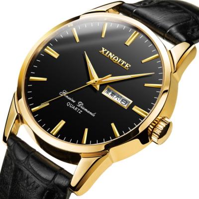 China Hot Selling 2021 Auto Date Watches New Casual Leather Strap Quartz Fashion Watch Men for sale