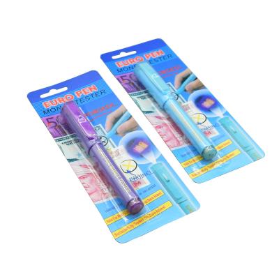 China Best Seller Plastic Cash Money Currency Detecting Marker Pen 2 IN 1 Tester Pen Bank Note Checker Banknote Detector with UV Light for sale