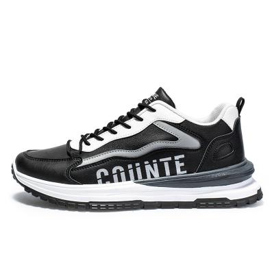 China Cushioning Black Men's Casual Sports Sneakers Fashion Stylish Sneakers for sale