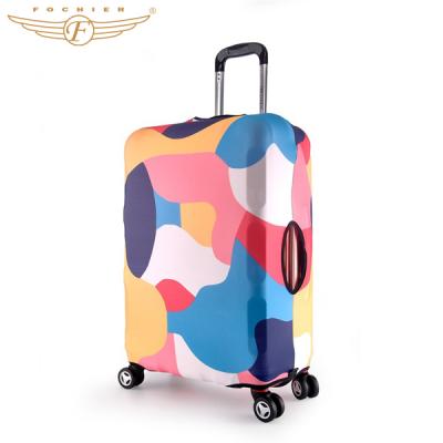 China Custom Chinese Printed OEM Elasticity Spandex Protective Luggage Cover for sale