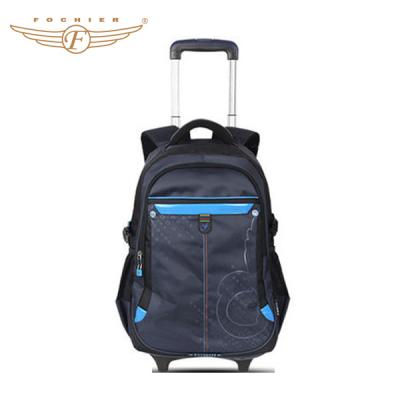 China High Quality Polyester School Wheeled Backpack Bag for sale