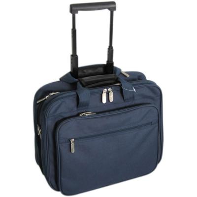 China BSCI Classic Cloth Briefcase On Wheels Rolling Trolley Laptop Bag for sale