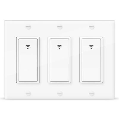 China Tuya Lamp Switch/Smart Life Decorator Rocker Wifi White Lamp Switch/Smart Wifi Wall Switch for sale