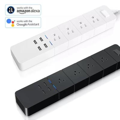 China Residential / All-Purpose Smart WiFi Power Band 3 Outlets & 2 USB Ports Compatible with Alexa & Google Assistant for sale