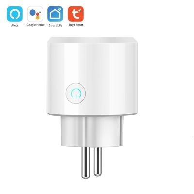 China Tuya 10A 220V Wifi Socket EU Mini Wireless Wifi Smart Plug Residential/Multi-Purpose Smart Plug for sale