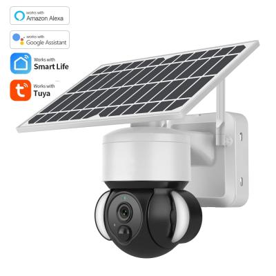 China Tuya Solar Motion Camera Wifi HD Smart Home Intrusion Alarm Pathway Outdoor Surveillance Waterproof CCTV Camera with Alexa Google Home for sale