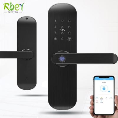 China Tuya APP Control Zinc Alloy Fingerprint WiFi Smart Wireless Door Lock for sale