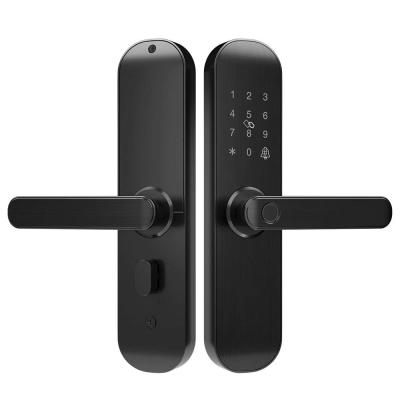 China Aluminum Alloy Tuya Digital Door Lock Fingerprint Door Lock WiFi Smart Wireless Remote Control Electric Door Lock for sale