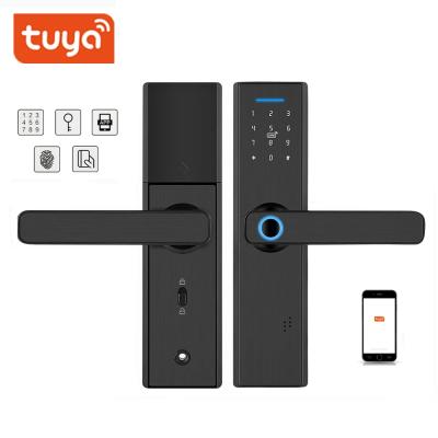 China Tuya Fingerprint Door Lock WiFi Biometric WiFi Smart Wireless Door Lock for sale