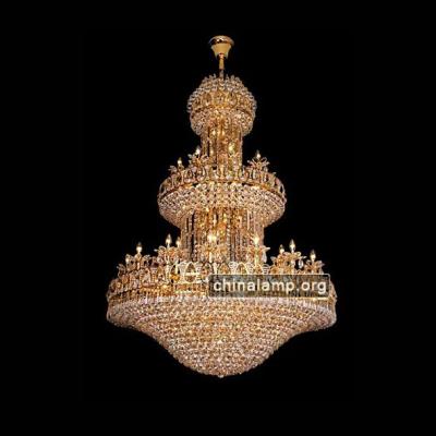 China Large Contemporary Modern Luxury Gold K9 Chandelier LED Crystal Chandelier for sale