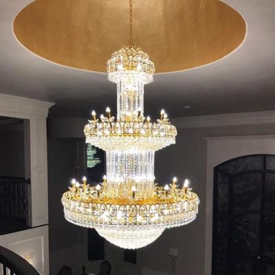 China Islamic House Gold Classic Crystal Chandelier For Church Lobby for sale